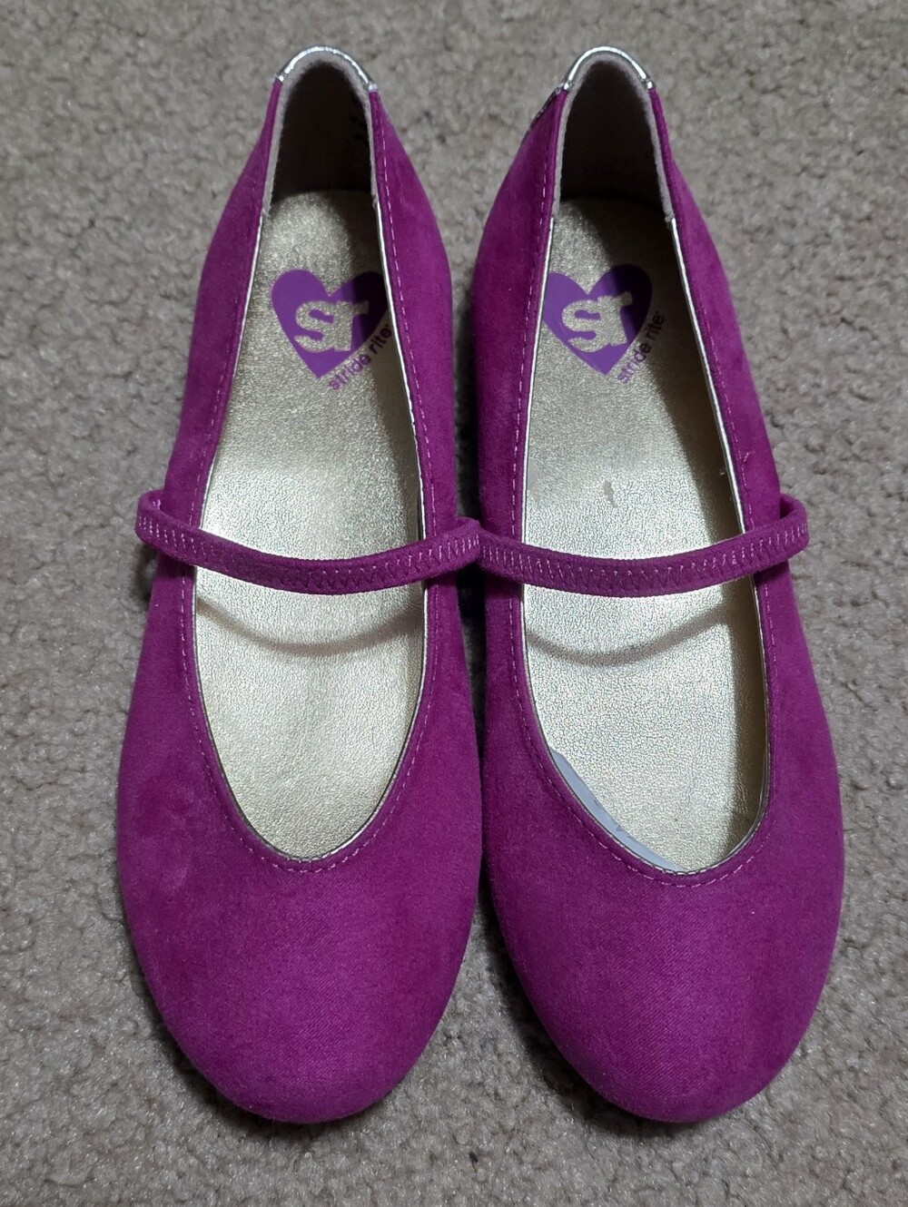 Stride Rite Josette Pink Mary Jane Ballet Shoes Sz 1M